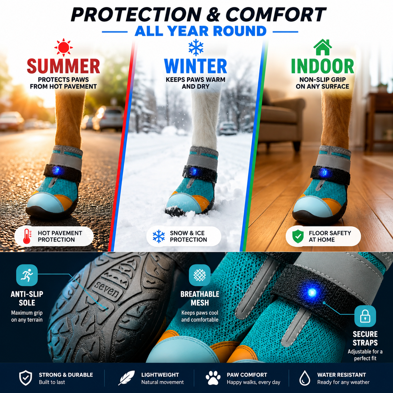 GlowPaws™: LED boots for dogs