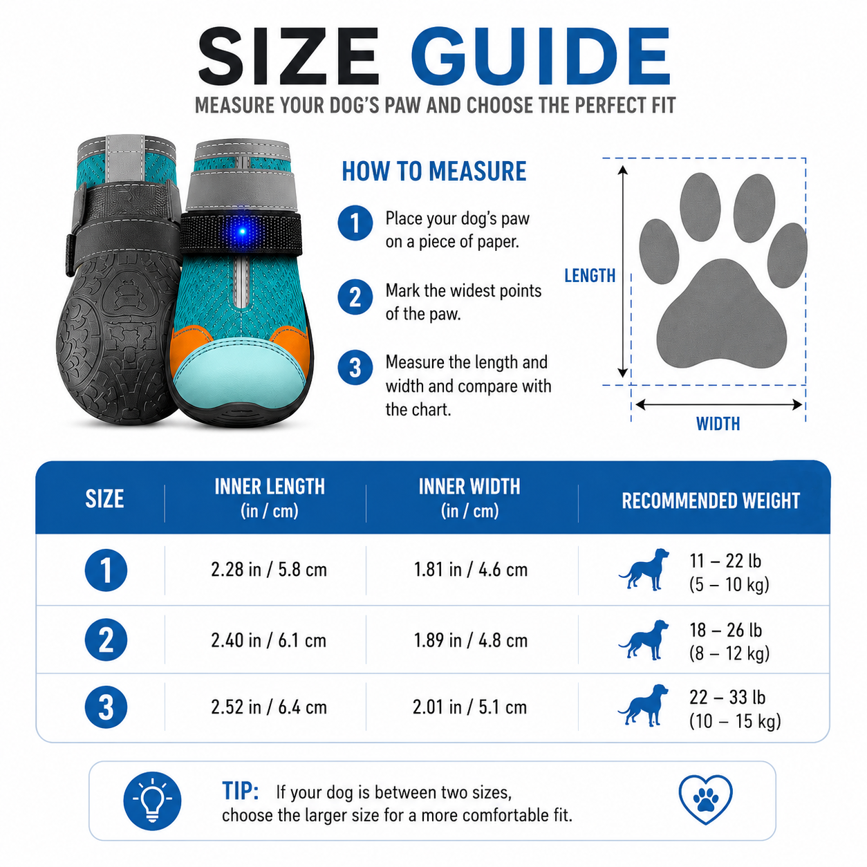 GlowPaws™: LED boots for dogs